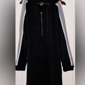 Venus Cold Shoulder Knit Sweatshirt Dress Women XL Cozy Athleisure Gorpcore